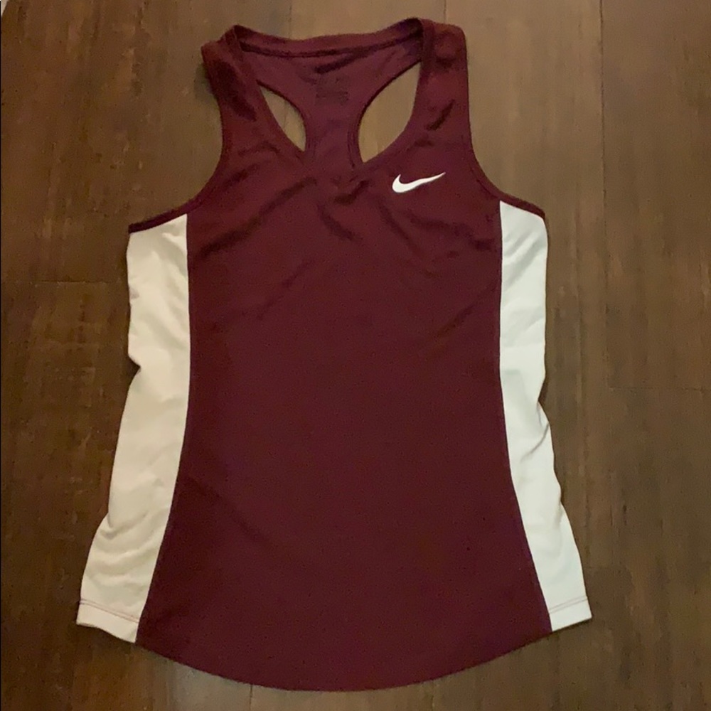 NIKE dri-fit small maroon tank top